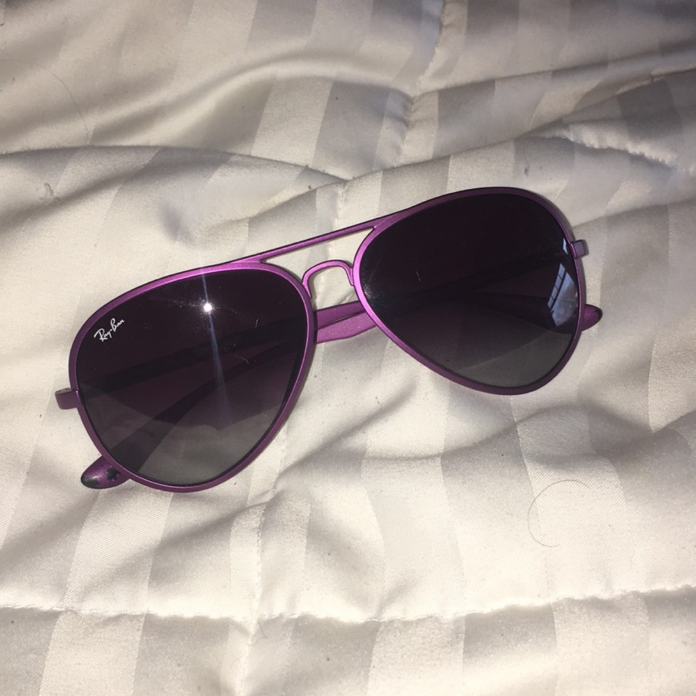 Purple aviator ray bans